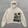 Sweat à capuche gothique crâne Y2K Homme - Manches longues oversize Coton Pull Sweat Hip Hop Streetwear Hiver