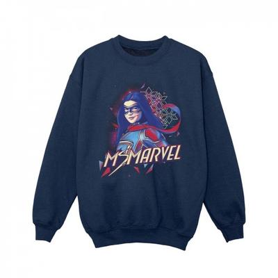 Kızlar Ms Marvel Yüz Solma Sweatshirt