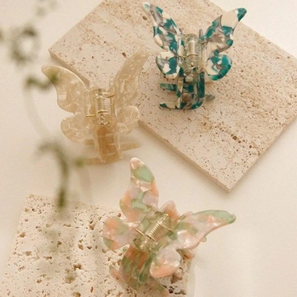 bydaisy Cellulose Marble Butterfly Half-Up Hair Clip Bh0808 beige