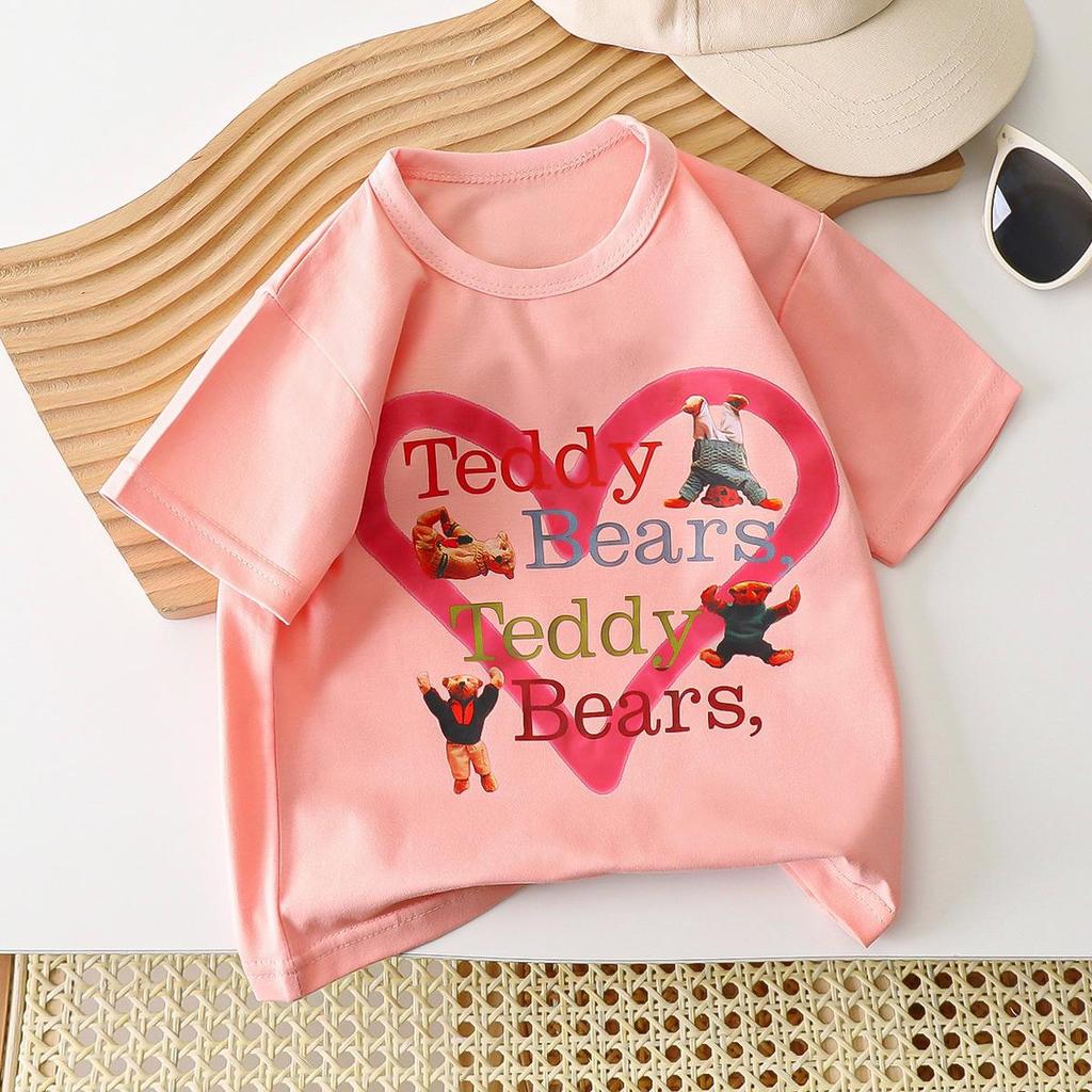 Children's Cotton T-shirt Summer Girls Casual Top