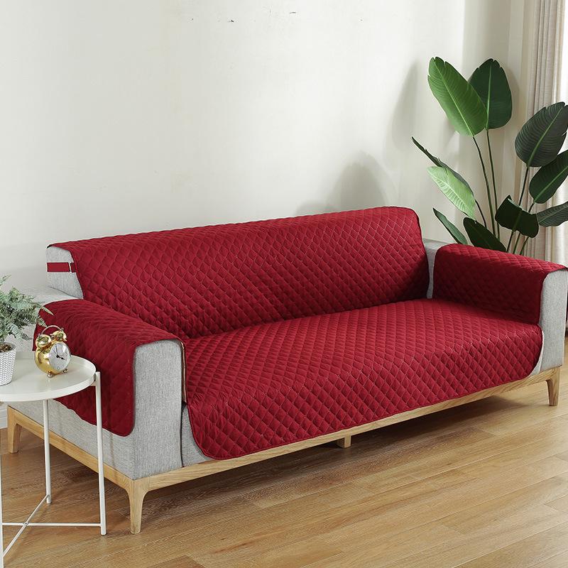 Waterproof Non-Slip Pet Sofa Cushion Cover - Solid Color Protective Pad