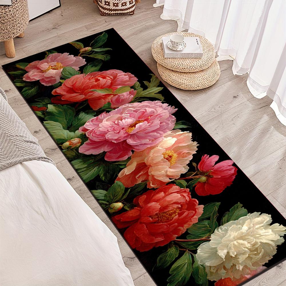 1Pcs Vintage Non-Slip Washable Area Rug Runner for Entryway, Living Room, Bedroom & Patio