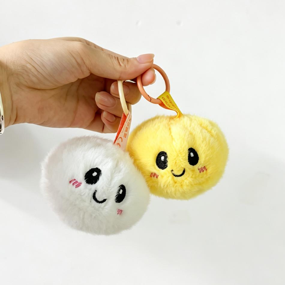 In Stock Steamed Bun Plush Keychain Simulation Dumpling Plush Pendant Random Style Collectible Blind Box for Kids Gift