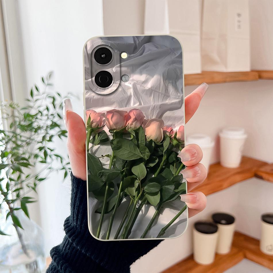 Case For Tecno Pop 20 / Spark Go 3 Stylish Design Back Cover For Tecno Pop20 / Spark Go3 Soft Liquid Silicone Lightweight Shell