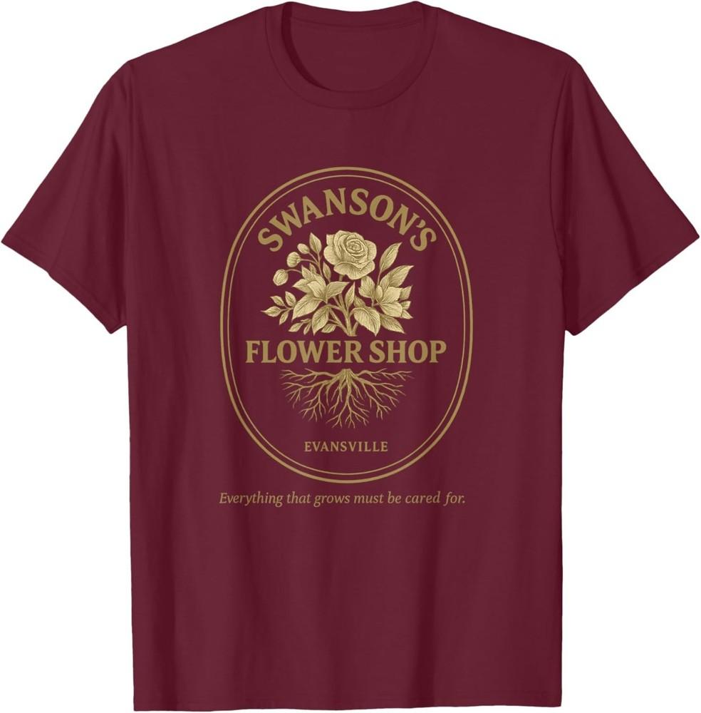 

Swansons Flower Shop Evansville Vintage Emblem TShirt Unisex T-Shirt XXL
