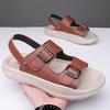 Men Dual-purpose Slippers High Quality Leather Sandals Fashion Casual Beach Shoes Summer Open Toe Sandals for Men Designer Slies