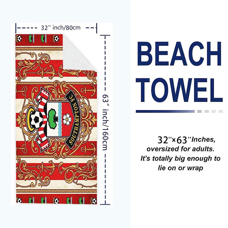Southampton Print Beach Towel, Large Soft Quick Dry Towel for Beach Camping Swimming