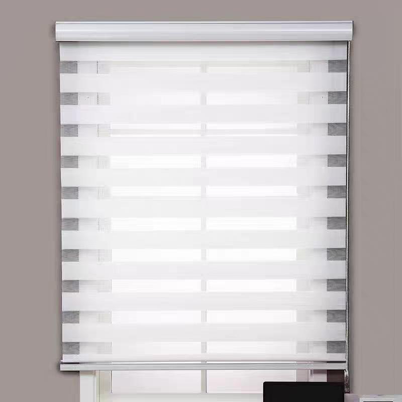 Versatile Solid Color Zebra Blinds: Heat-Insulating, Sheer Curtains, Venetian & Roller Options