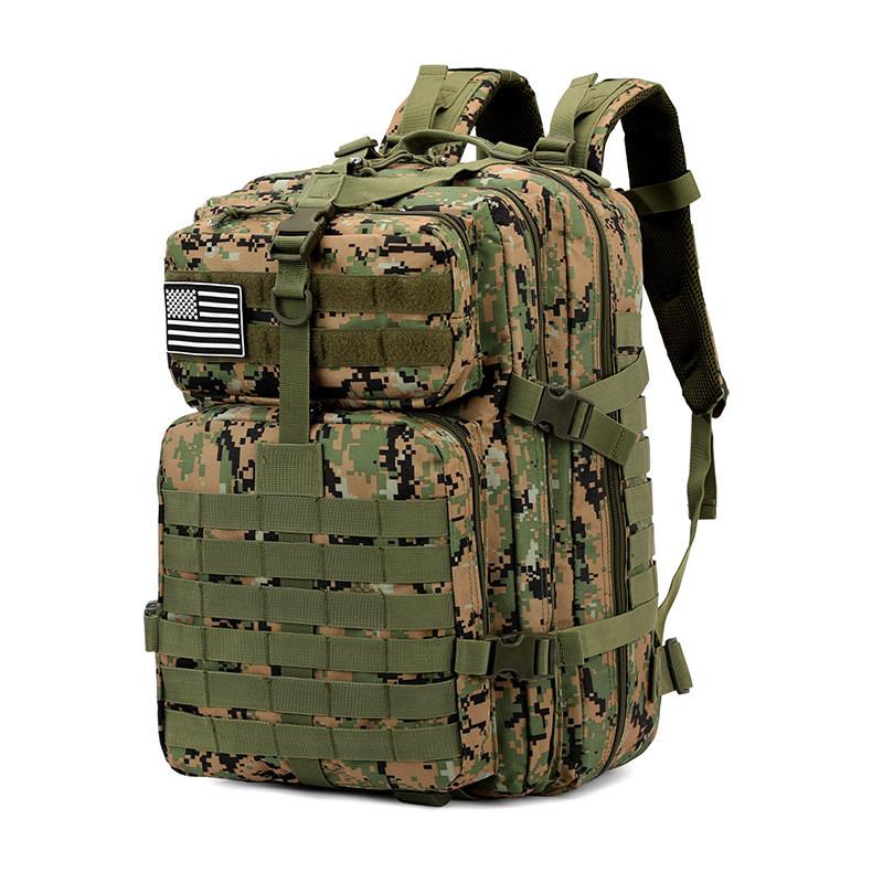 Schoolbag Outdoor Hiking Bag Double Shoulder Male Waterproof Large Capacity Camouflage Canvas Camping Hiking Backpack Off Country Club