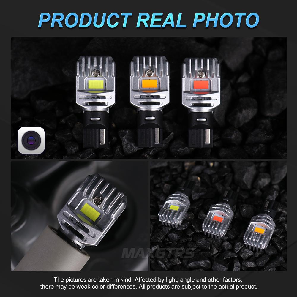 MAXGTRS 2PCS T15 W16W LED Canbus Error Free Auto Bulbs 921 912 Car Backup Reverse Parking Lamp Xenon White Car Lights