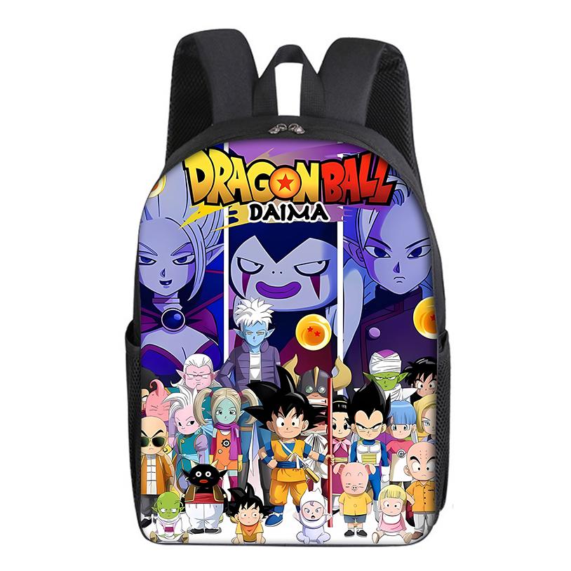 Dragons Ball Backpack Student Goku Vegeta Cartoon Anime Schoolbag Waterproof Large Capacity Men Rucksack Bookbag Stationery Gift
