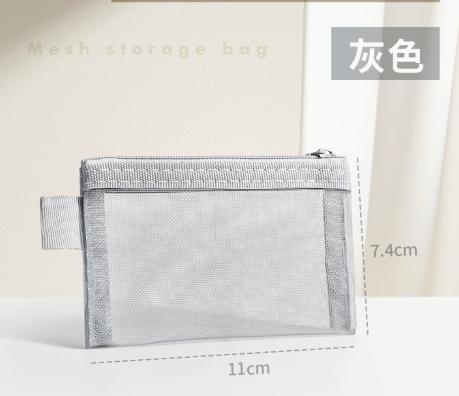 Transparent Mesh Nylon Storage Bag/coin Purse