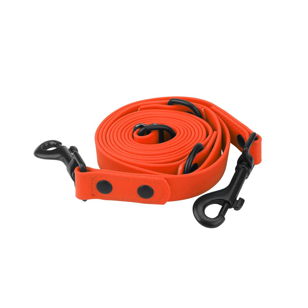 Two Heads Pet Leash Outdoor Walk Training 2 Head Traction Rope PVC Dog Leashes Multi-function Waist Belt Shoulder Strap