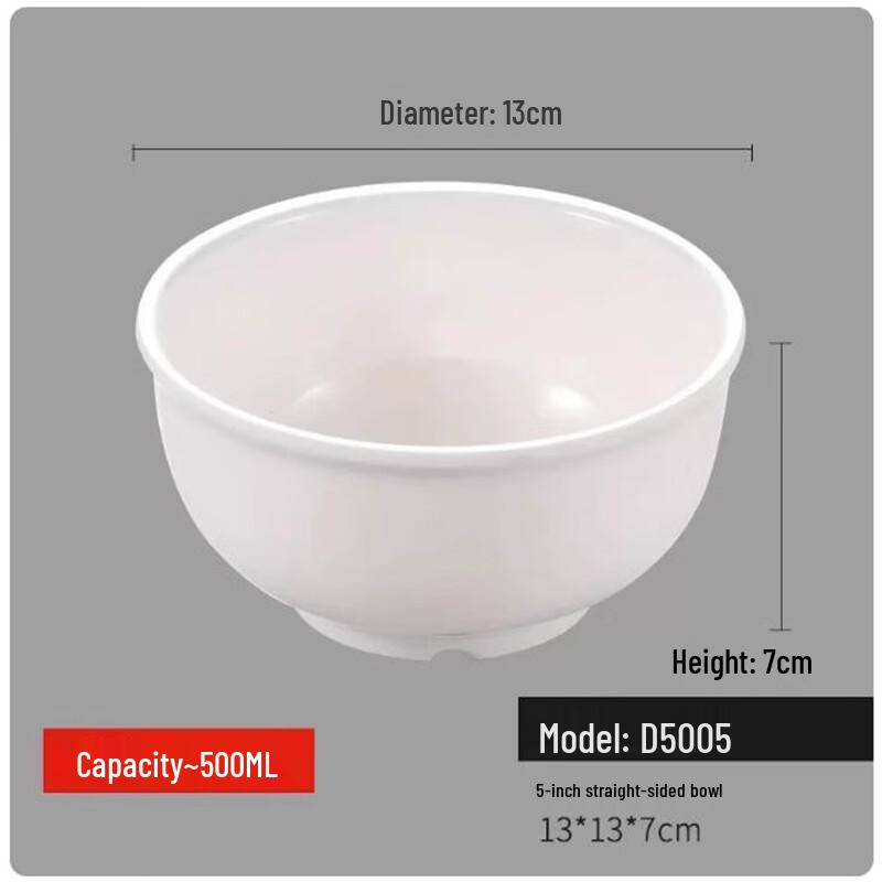 Sheci White Melamine Bowls