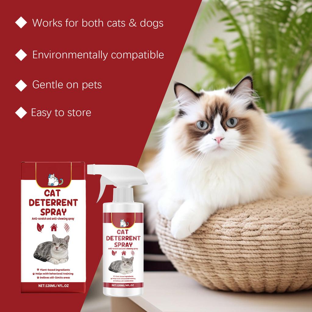 Portable pet-free training spray to prevent cats from urinating beds, scratching furniture, etc.120ML