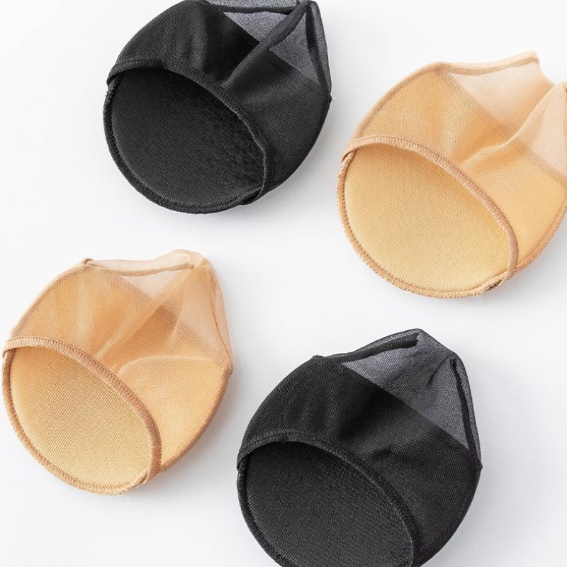 6 Pairs Summer Sling Invisible Thin Half Palm Pad High Heels Glue Non-slip Half Socks