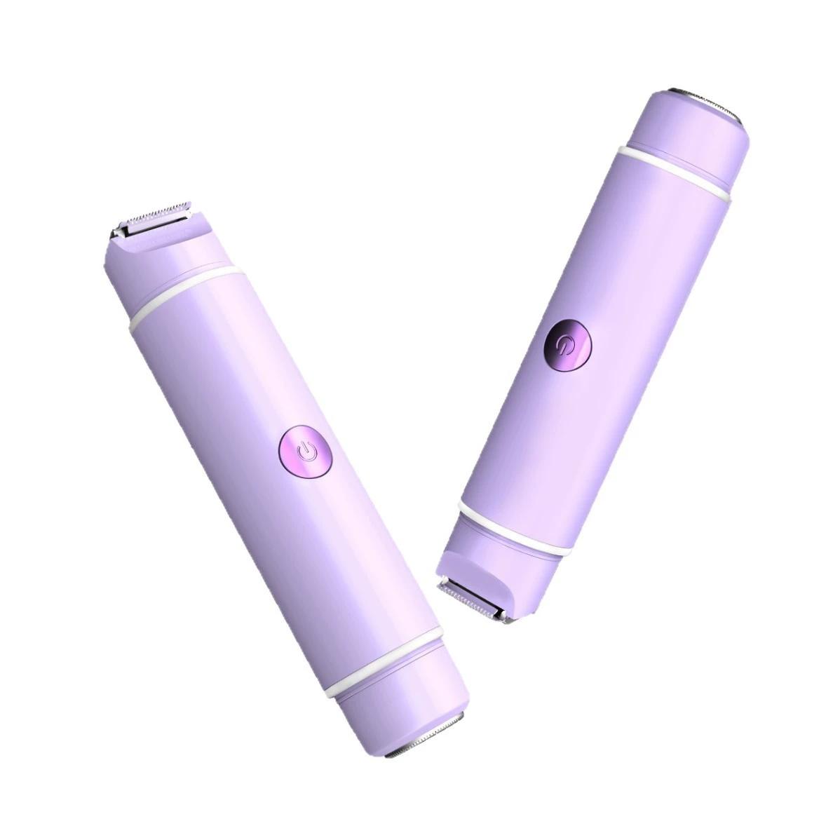 

Depiladora eléctrica 2 en 1 para mujer, afeitadora corporal portátil para axilas y zonas íntimas