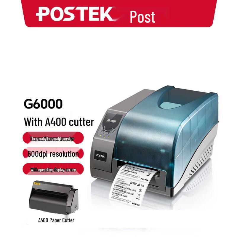 POSTEK G6000 Industrial Thermal Transfer Label Printer CN plug (adapter included)