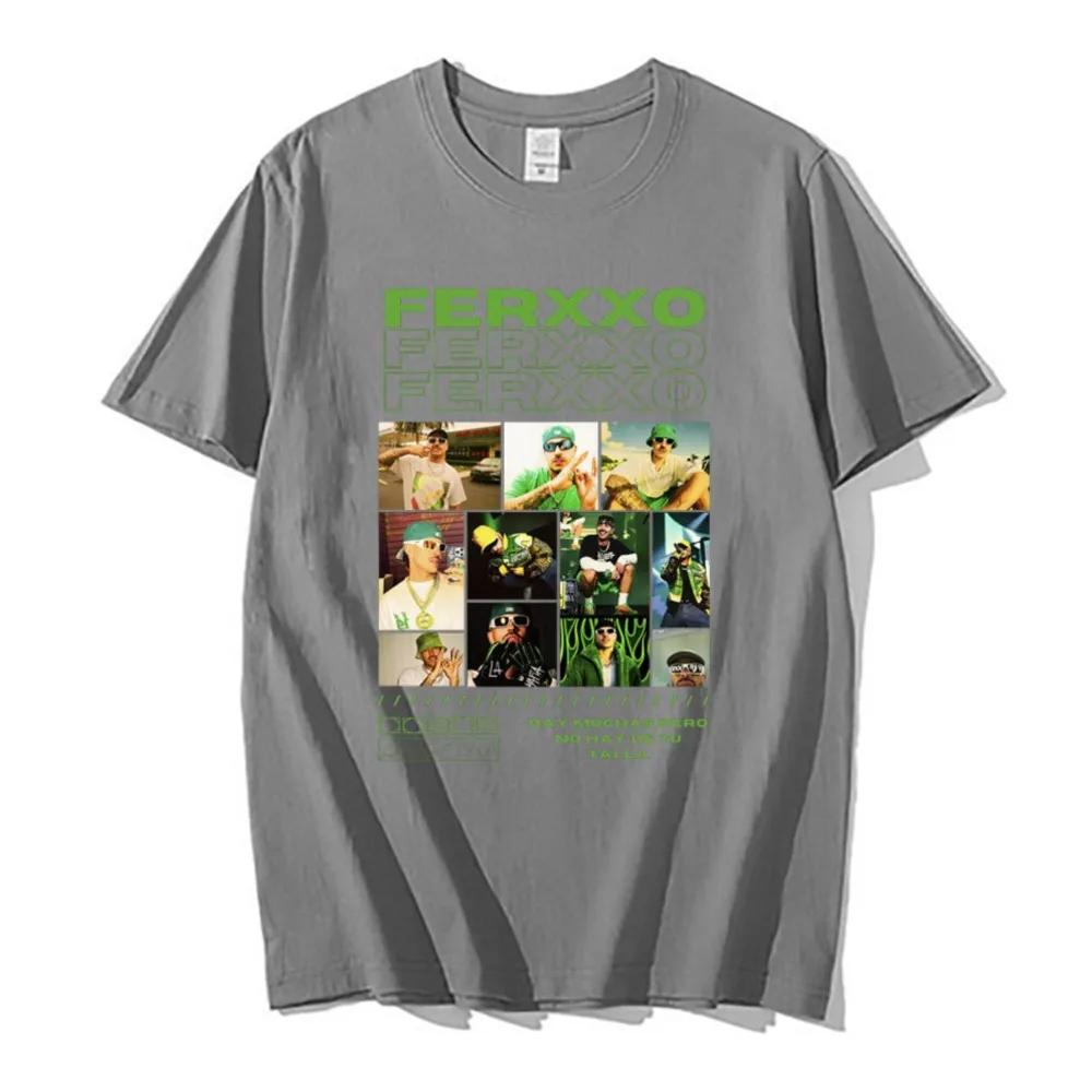 Rapper Feid Ferxxo Ferxxocalipsis Print T Shirts Male Summer Cotton Tshirt Short Sleeve Men Women Hip Hop Oversized T-shirt