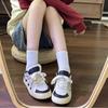 Nischen-Leder-Board-Schuhe Damen neue Herbst-Einzelschuhe atmungsaktive Brotschuhe