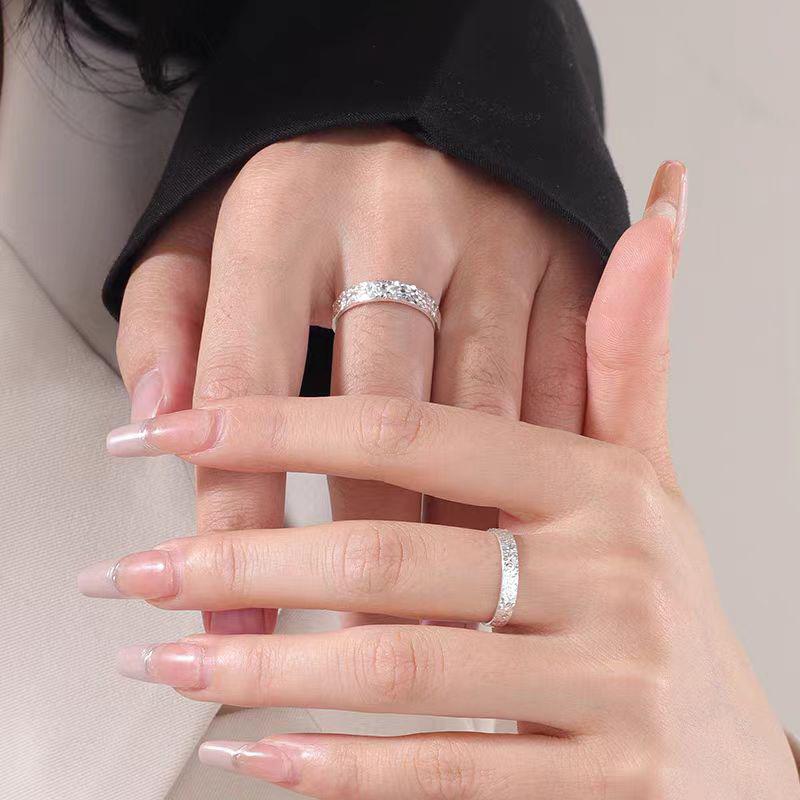 Pierścienie Lodowych Odłamków: 2024 Luksusowy Styl, Unisex Niszowy Design na Palec Wskazujący