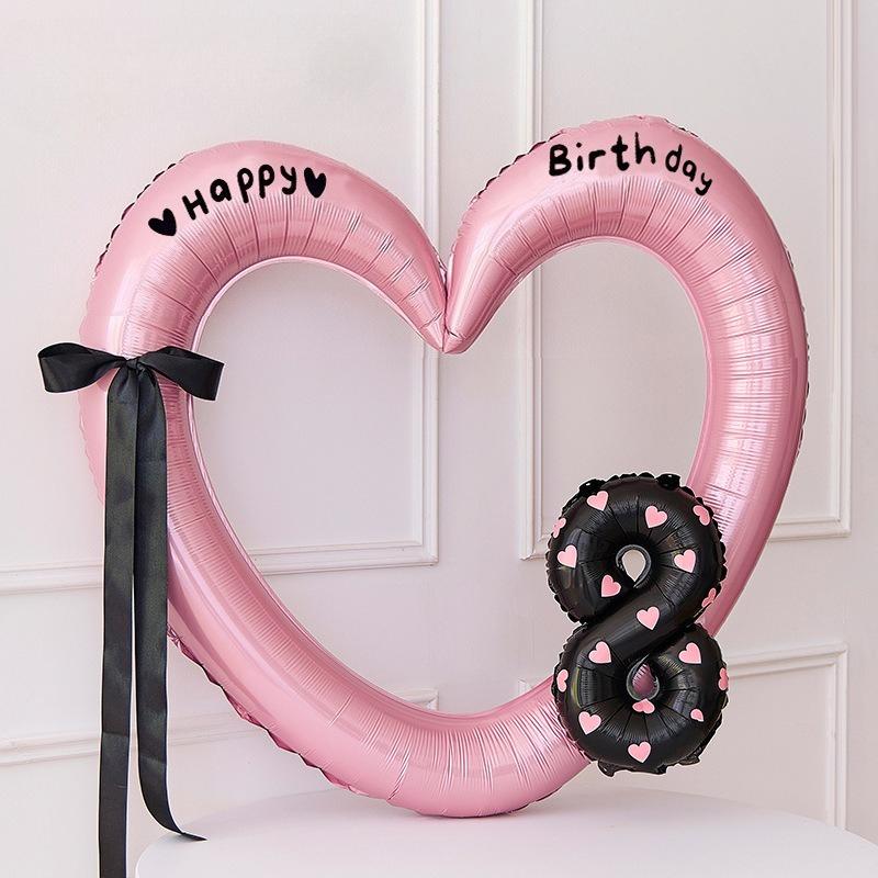 32inch Gold Rose Blue Silver Number Aluminum Film Balloons Digital Baby Shower Christmas Wedding Happy Birthday Party Decoration