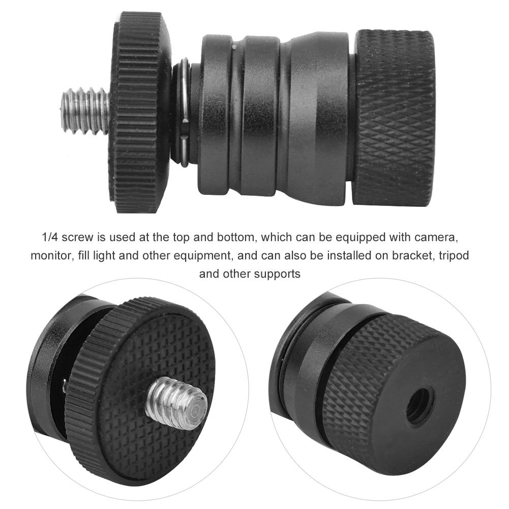 Quick Release Plate Small Ballhead Hot Shoe Mount Base for Monitor Camera Camcorder