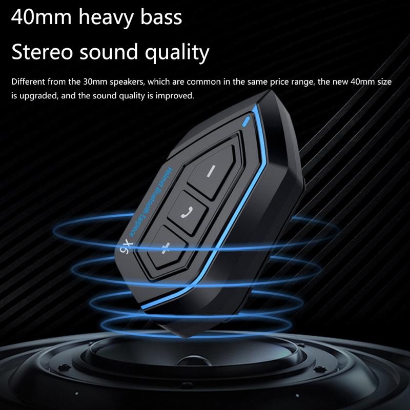 5.0 Wireless Motorcycle Headset with Microphone 1set Motorcycle Helmet Headset Automatic Pairing with Microphone Stero