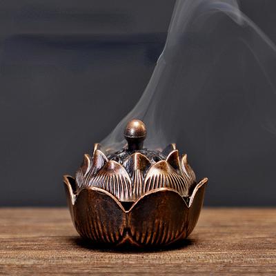 Lotus Incense Burner Buddhism Faucet Mini Sandalwood Censer Home Offering Tea Table Decor Ornament Incense Stick Holder