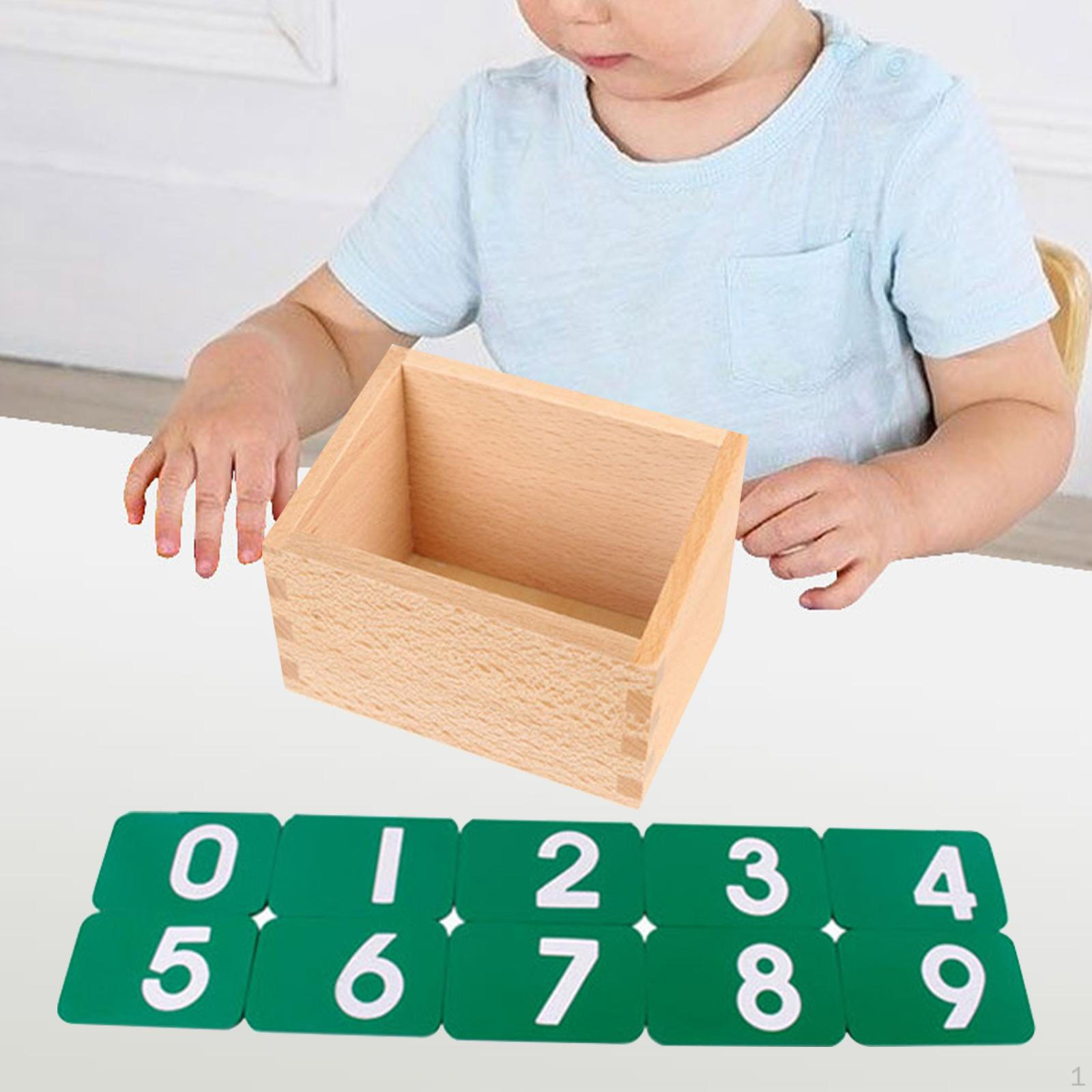 

0-9 Обучающие Карточки Образовательный Инструмент Безопасный, Деревянные Карточки с Числом, Игрушка Монтессори для Детей, 0 -2 Года Professional