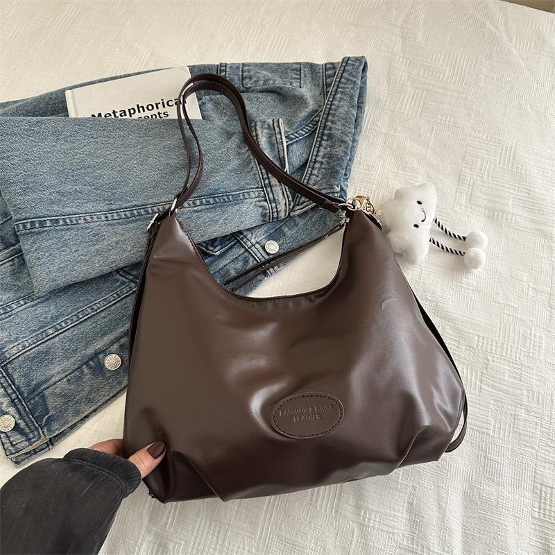 2025 New Winter Trendy Soft Leather Korean Version Large Capacity Chain Underarm Tote Bag Women's Bag Shoulder Messenger Bag