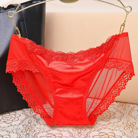 Dámské kalhotky Trendy Sexy Perspektiva Tenké Pohodlné Uvnitř Nošení Nylonová Krajka Šití Dámské Kalhotky Doplňky na spaní