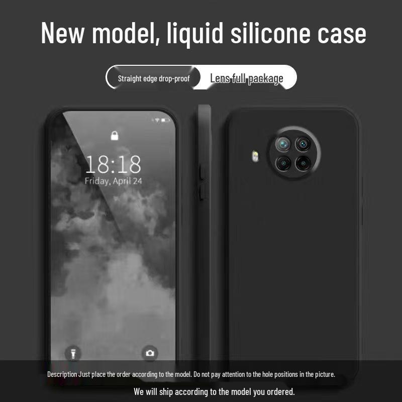 Redmi Note 9 Pro Liquid Silicone Plain Color Case - Full Coverage, Anti-Fall, Soft Shell