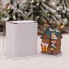 Christmas Luminous House Ornaments Micro Landscape Villa Resin Handicraft Xmas Gifts For New Year Decor