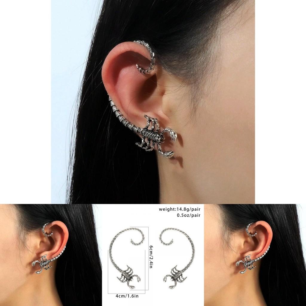 Gothic Scorpio Animal Earrings For Ladies With Electroplated Alloy Design