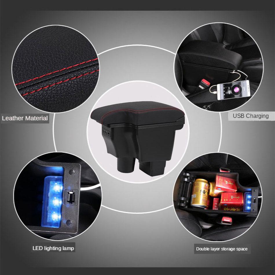 For Mazda CX-3 Armrest box Retrofit For Mazda 2 skyactiv version cx3 CX-3 Car Armrest Storage box car accessories Charging USB