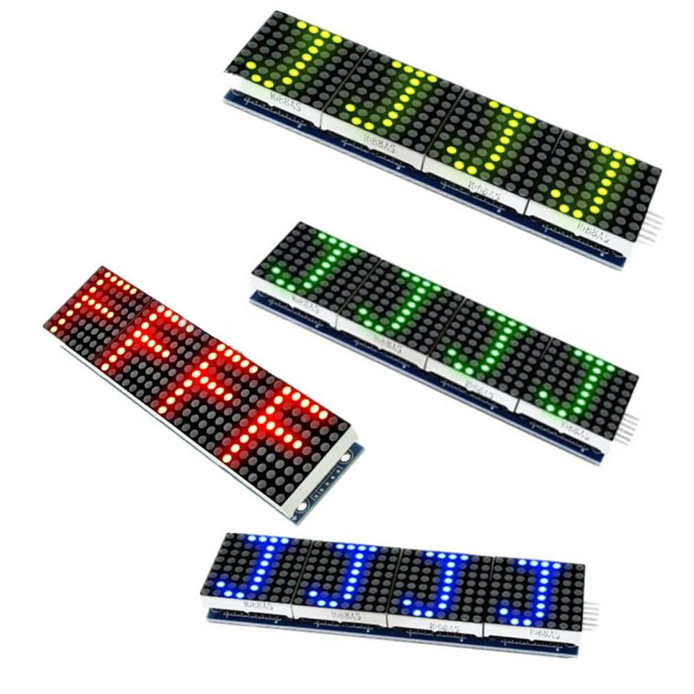 Buy MAX7219 4 In 1 LED Display Microcontroller+5P Line Dot Module For ...