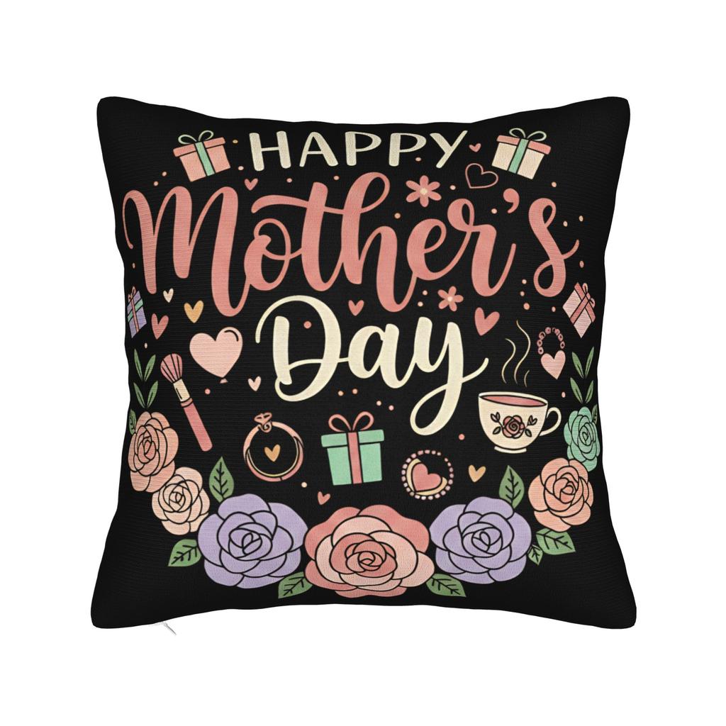 Decorative Pillow Covers Happy Mother'S Day Merch Home Throw Pillow Case Cover Zippered Multi Size