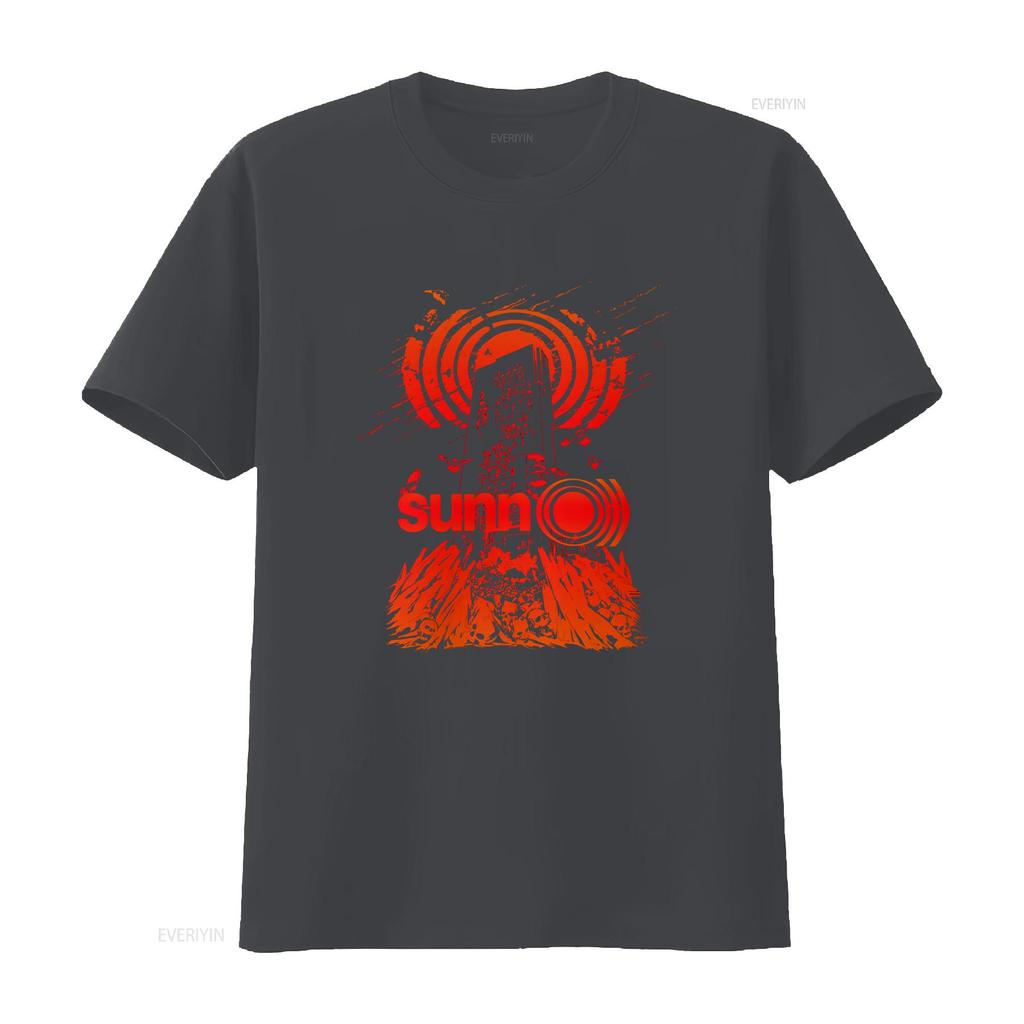 Sunn O T Shirt Drone Metal vintage Washed homme Slightly Stretched Top For Everyday Wear Casual fashion designer clothes