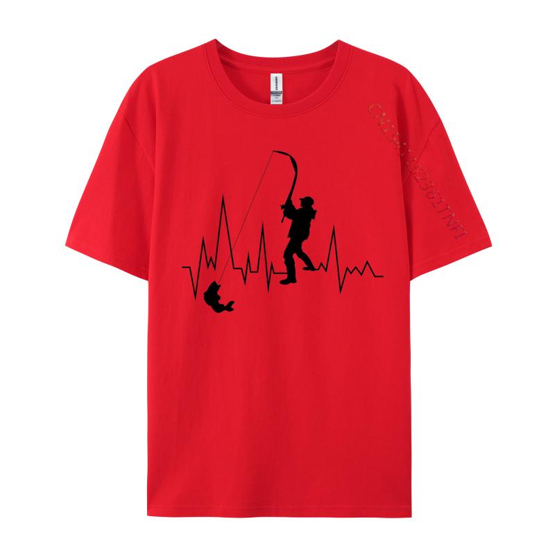 Fish Heartbeat TShirt Winter Gift TShirt for Men Cotton Printed T Shirt Discount Xs Graphic T Shirts