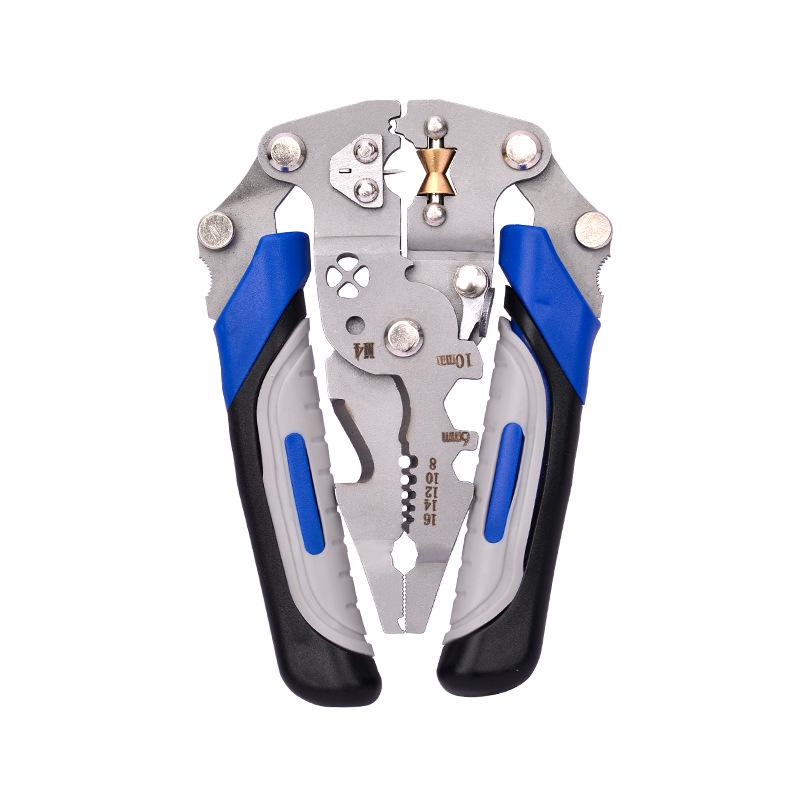 Foldable Multi-Function Electrician Wire Strippers: Stripping, Splitting, Cutting, Looping, Skinning, Crimping.