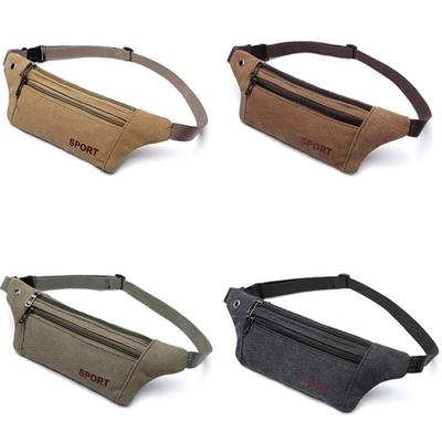 Frauen Männer Fanny Pack Taille Gürtel Tasche Leinwand Geldbörse Reise Camping Wandern Tasche Tasche für Telefon Münzen
