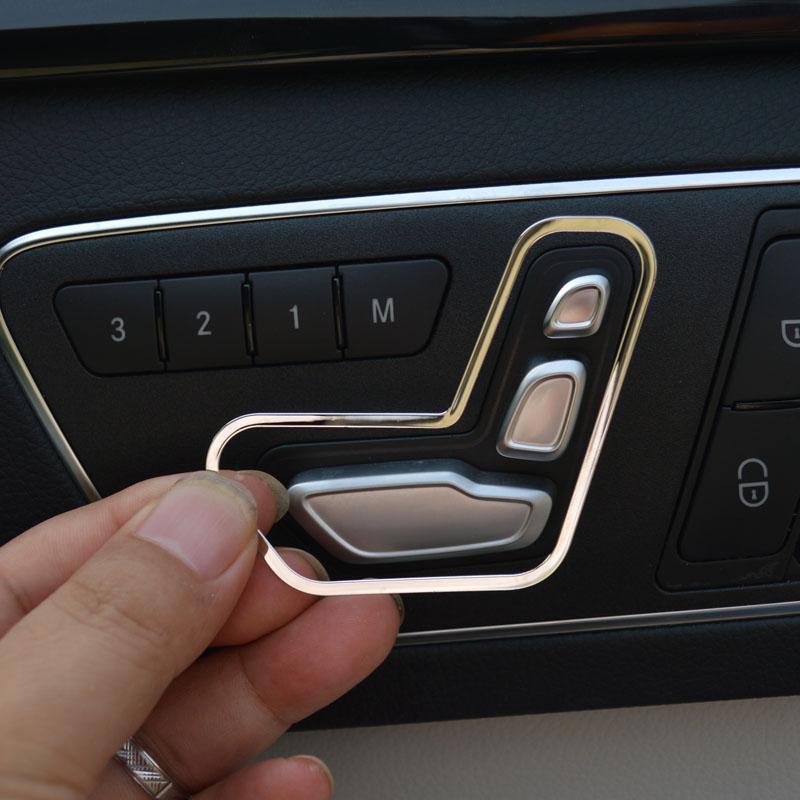 Car Styling Door Seat Adjustment Buttons Sequins Sticker Trim For Mercedes Benz GLK CLS ML GL E Class Interior Accessories