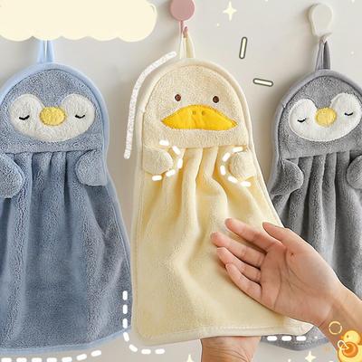 Household Hand Towel Absorbent Kitchen Towel Rag Wipes Cute Animal Kids Toddler Hand Towels for Home Bathroom Kitchen