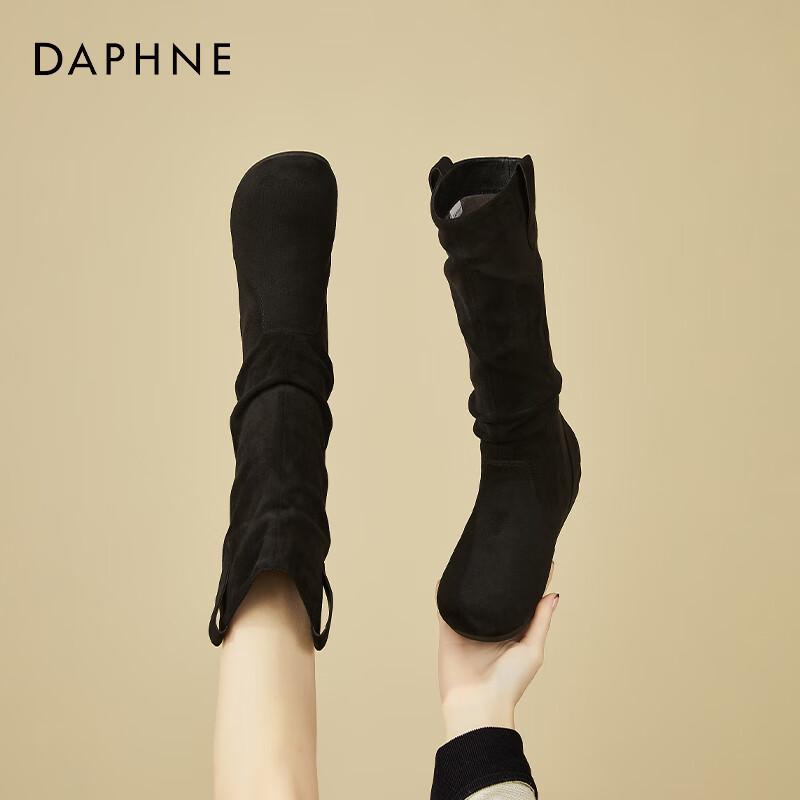 Daphne Women s Flat Retro High-Shaft Boots 38