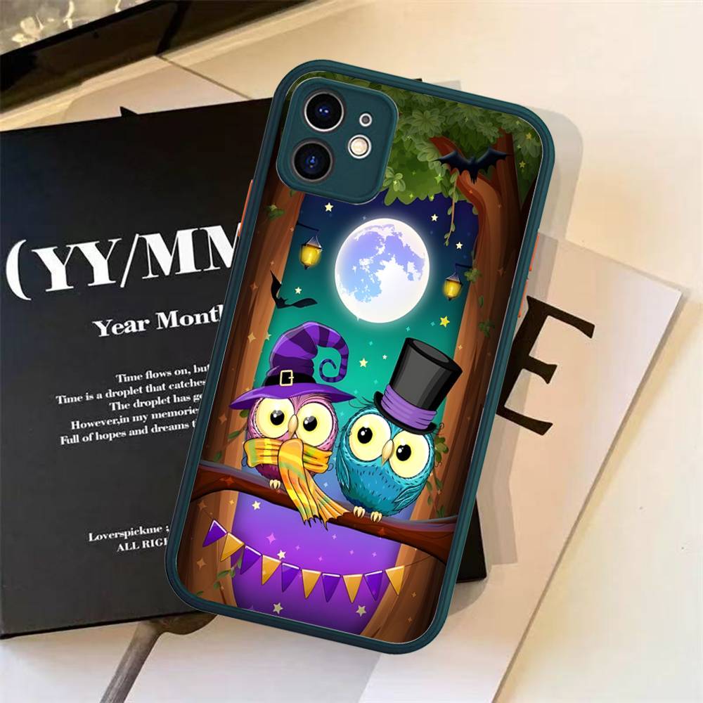 Cartoon Cute Owl For Silicone Matte Phone Case For IPhone 16 Pro Max 15 14 13 12 11 X XS MAX