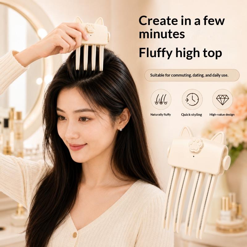 1Pcs 4-Claw Anti-Scald Hair Root High Skull Top Styling Tools Cordless Root Lifter Comb Wireless Heating Root Volumizing Clips