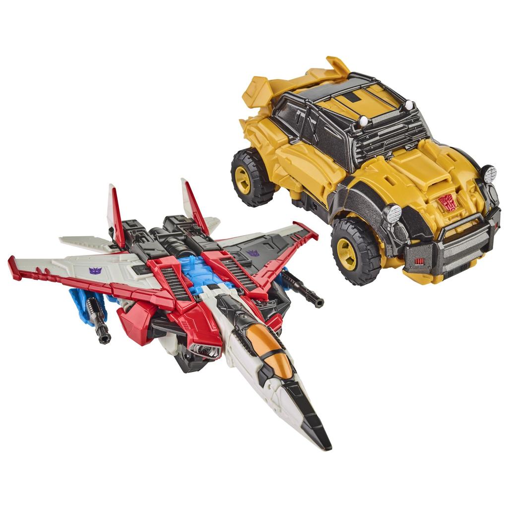 Transformers Reactivate Video Game-Inspired Bumblebee and Stark Stark 2-Pack 6.5-Inch Transforming Action Figures, Ages 8+, Medium, F0383