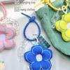 Charming Flower Bag Accessory: Cute Girly Fabric Heart with Mobile Phone Chain