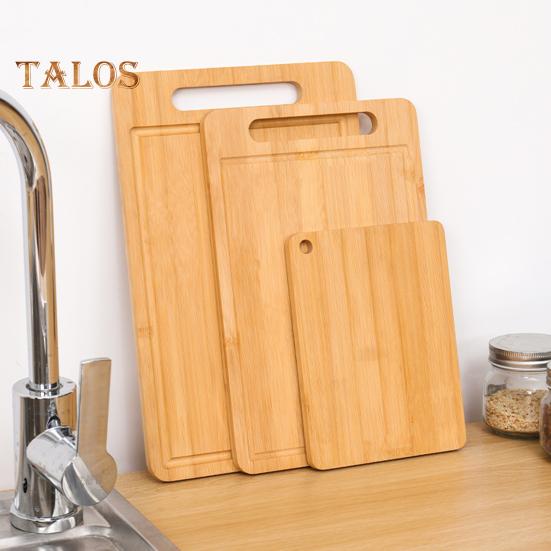 Bambus-Schneidebrett, verdicktes doppelseitiges Schneidebrett für Fleisch und Gemüse, Küchen-Schneidebrett mit vertikaler Aufbewahrung, Anti-Schimmel-Obst